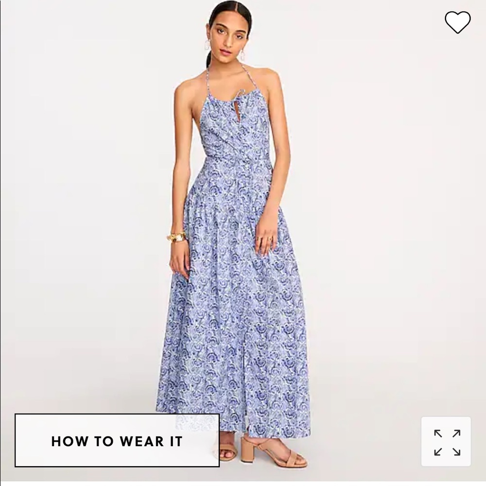 Anguilla halter dress in dandelion swirl